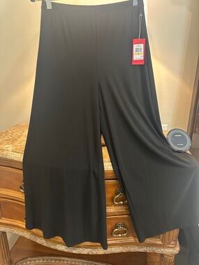 Vince Camuto Black Wide-Leg Palazzo Trousers